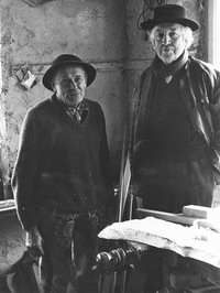 Robert Graves with Mr. Sztokfisz  Local Poet carpenter in Bukovina