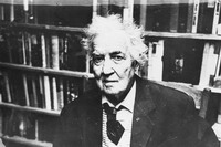 Robert Graves in his study at Deya (wearing his favourite striped waistcoat with silver buttons)