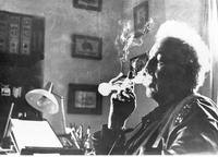 Robert Graves in his study, Deya Photo by Lloyd Borguss
