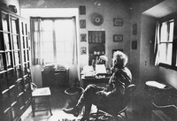 Robert Graves in his study, Deya Photo by Lloyd Borguss